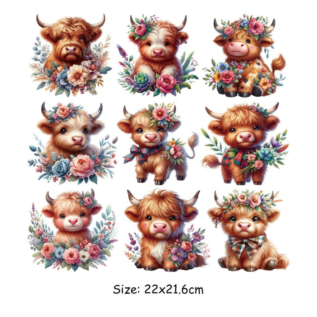 9 Stück/Bogen Aufbügelsticker Tier-Aufkleber Aufnäher Kleidung Hitzepresse Applikationen Kapuzenpullover T-Shirt DIY Kleidung Aufkleber Aufnäher