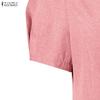 ZANZEA Women Elegant Casual V-Neck Short Sleeve A-line Dress