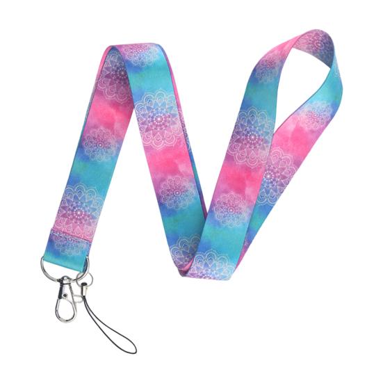 

Ремешок-веревка Двусторонний принт Нежные узоры Износостойкий Не выцветает Тонкая работа Подвесные предметы Портативный геометрический узор E