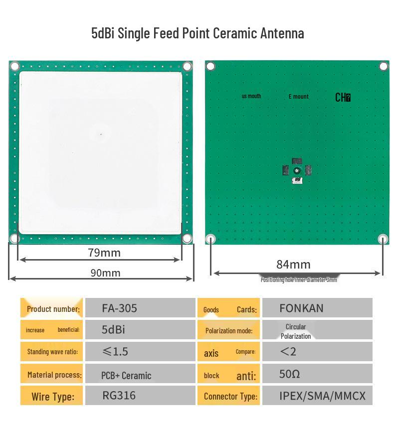 UHF RFID Passive Reader Writer with Long-Distance Ceramic Antenna for Card Reading
