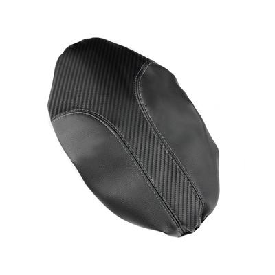 Black + Carbon Leather Splice Car Accessories Center Console Lid Armrest Box Cover Trim For Nissan X-Trail Rogue 2014