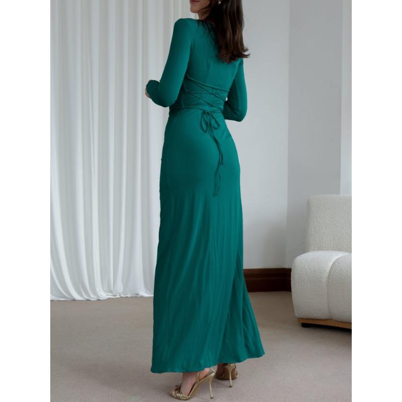 Fashion Y2K Hot Girl Style Short-sleeved Long Dress Dress for Women 2025 Autumn and Winter Casual Sexy Dress