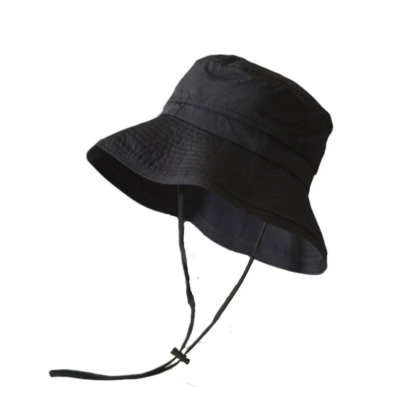 Japanese Uv Quick-Drying Mesh Fisherman Hat Baby Boy And Girl Summer Big Brim Sun-Proof Breathable Face Covering Flat Sun Hat Bucket Hat