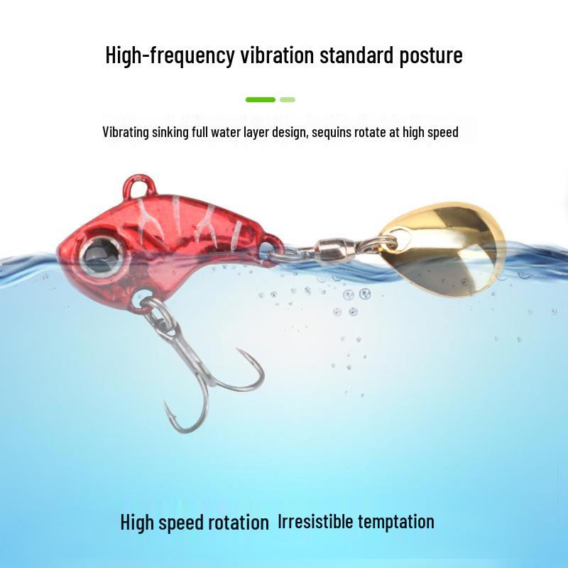 Fast Rotating Cyclone VIB Metal Spinner Lure for Sea and Freshwater Fishing