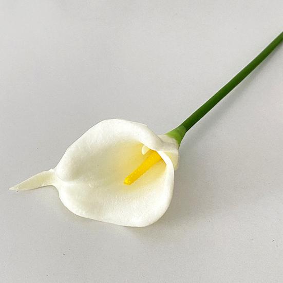 Real Touch Artificial Calla Lily Flower 13.4" Lifelike Faux Flower Branch for DIY Wedding Bouquet Home Indoor Table Centerpiece