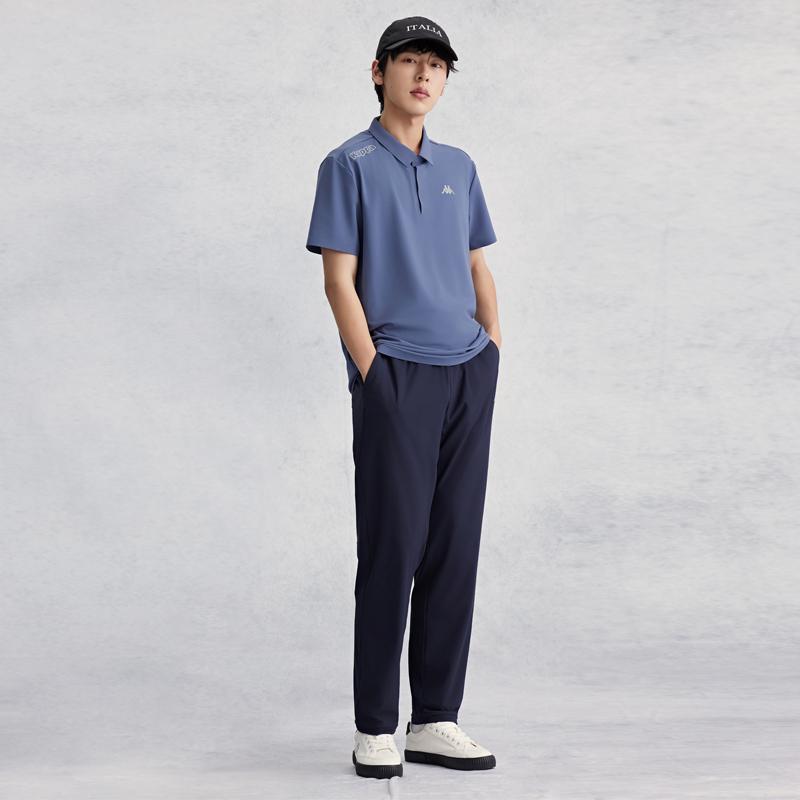 Kappa GARA Series College Style Fashion Versatile Comfortable Short Sleeve Breathable Sports Casual Polo Shirt Men Tops Blue K0E32PD50D-195L