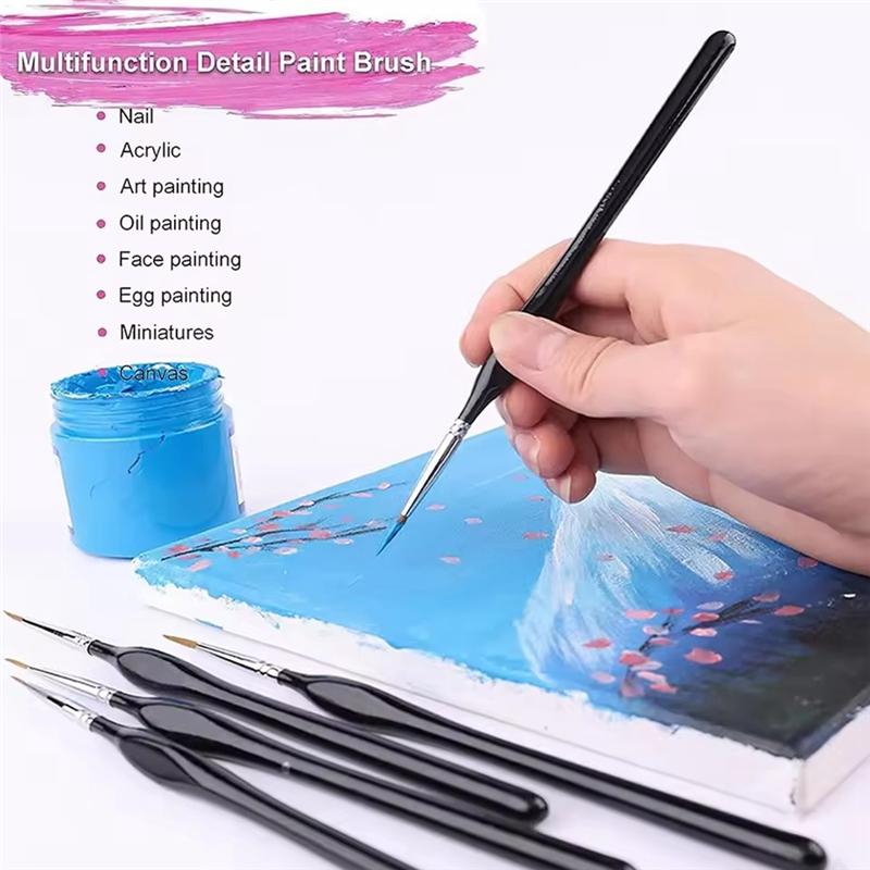 Ultra-Fine Line Brush Set Nylon Hook Pen Fine Point For Acrylic Watercolor Drawing Oil Painting Tools Kit