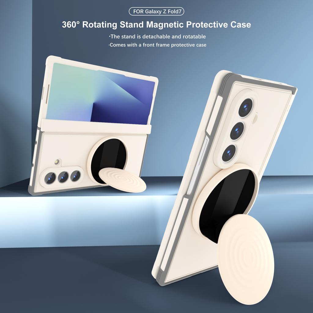 case for Samsung Z Fold 7 Circular invisible bracket anti fall protective cover Wireless Charging tough shell Anti-Fingerprint