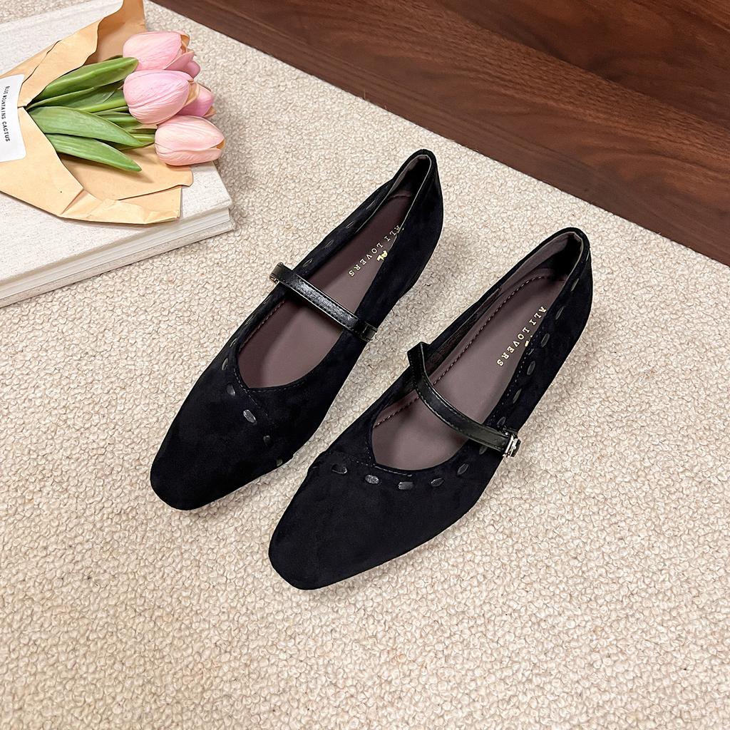 Retro thick heel inner height increase leopard print Mary Jane shoes women's shoes 2025 spring and autumn new versatile single shoes evening shoes