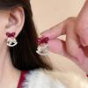 Unique Horse Theme Ear Studs Gold Finish and Stones Adorned for Parties Formal Event Elegant