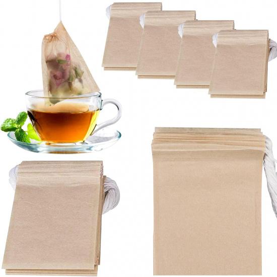 NEPAK 600 Pcs Disposable Tea Filter Bags for Loose Tea,Drawstring Empty Tea Bags for Loose Leaf Tea,with 100% Natural Unbleached Paper(1.97 x 2.76