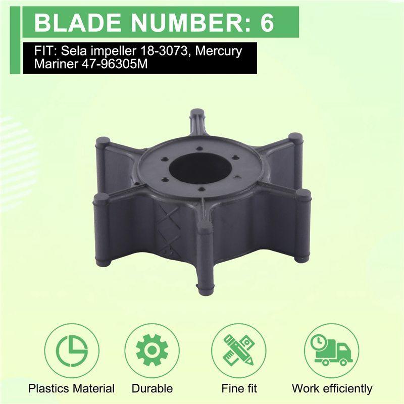 A03E-Boat Engine Impeller For Yamaha 4Hp 5Hp 6Hp Outboard Motor 6E0-44352 6E0-44352-00-00 6E0-44352-003 6E0-44352-00 18-3073