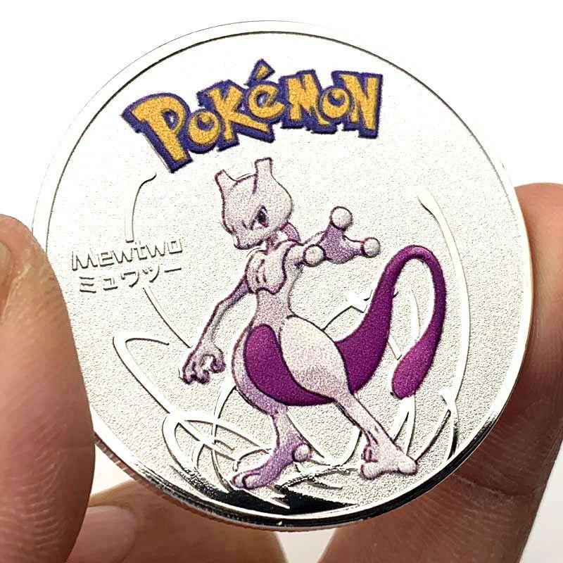 Krásná a vynikající kolekce mincí Pokémon s Pikachu, Gyaradosem, Enteiem, Mewtwoem a Celebi