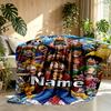 Custom Name Personalized One Piece Print Blanket, Home Decor, Bedroom, Sofa, Camping, Couch, Gifts for Birthday Christmas