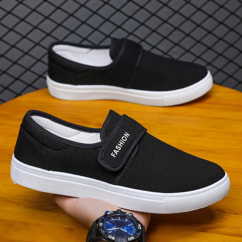 

New Autumn Chinese Black white Canvas Shoes Men s Work Shoes Breathable Casual Board Shoes Student Sports Shoes Men Sneakers 39 чорний