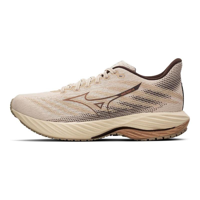 Mizuno Wave Rider 28 Unisex Low-Top Running Shoes Beige Brown J1GC240561 38.5