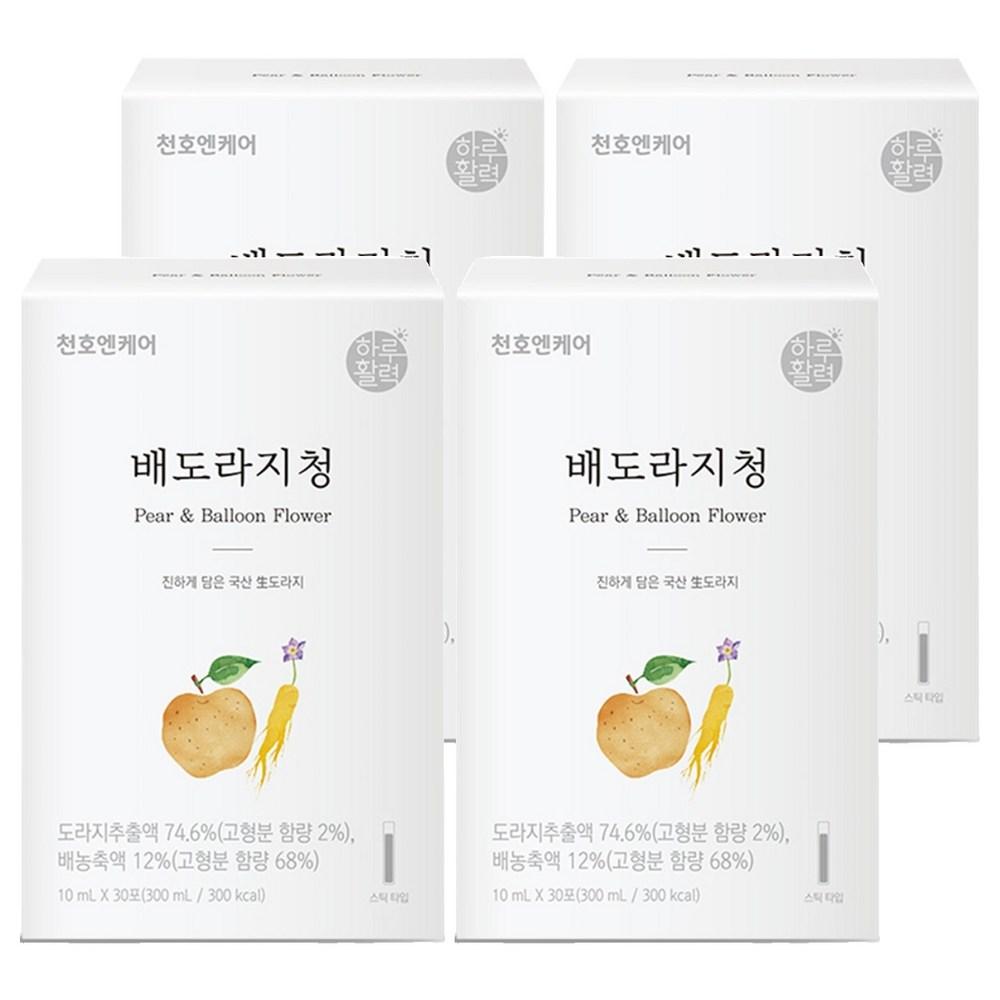 Haru Hwalryeok Pear & Balloon Flower Root Extract 300ml 4 Pcs