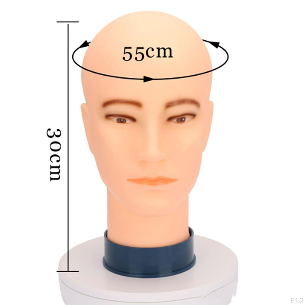 Glatze Mannequin Kopf Make-Up Puppe Freistehende Robuste Perücke Display Puppe für Schal Salon