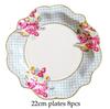 Chinese Style Blue and White Porcelain Paper Plates Cups Party Baby Shower Wedding Birthday Children Disposable Tableware Dish