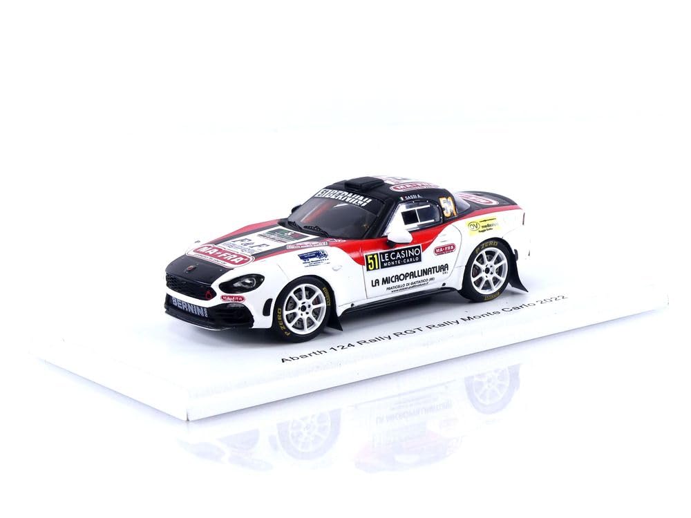 

Spark Abarth 124 Rally RGT 2022 Monte Carlo Rally 1/43 #51 A.Sassi/G.Romei