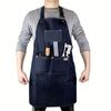1 Stück Friseurumhang Denim Schürze Wasserdicht Verstellbar Salon Arbeitskleidung Jeans mit Taschen Friseuruniform