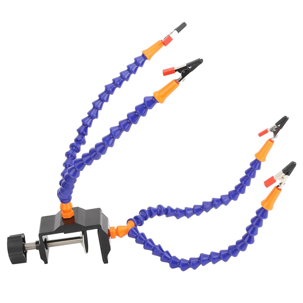 Flexible 4 Arms Soldering Holder Blue Multifunctional for Circuit Board Repairing and Fixing