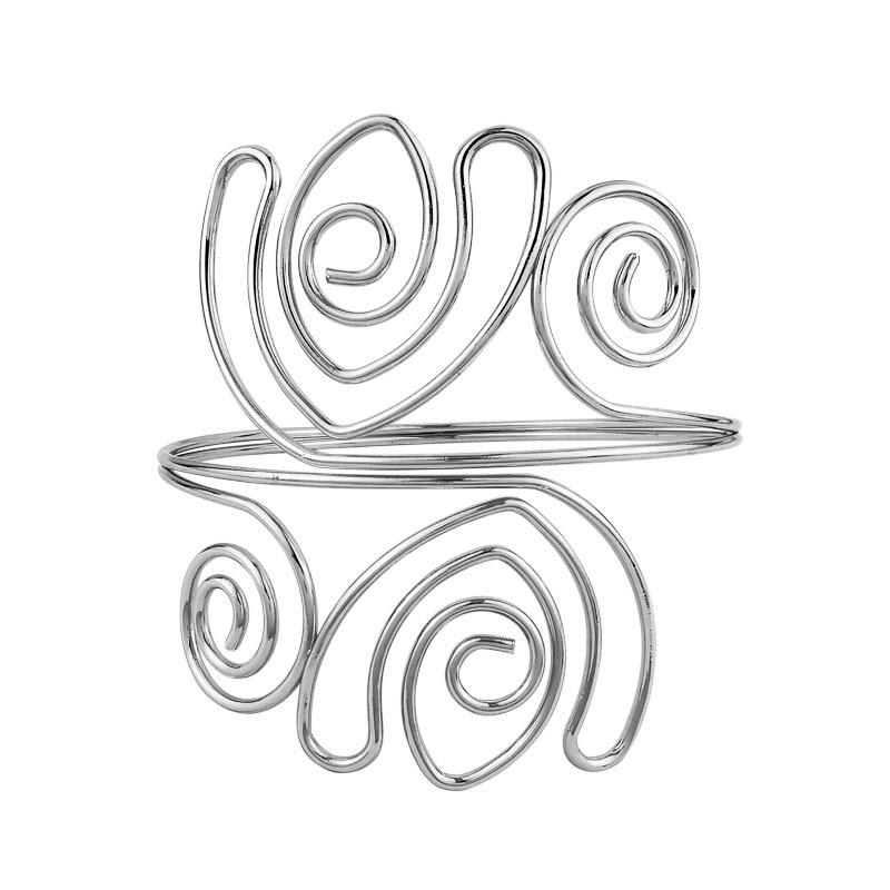 European and American Personality Exaggerated Metal Cross Hollow Bracelet Set, Snake Arm Ring Circle Street Auction Bracelet