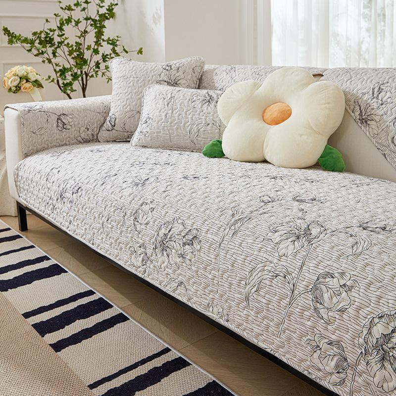 Einfachheit Universal Alle Jahreszeiten Sofa Handtuch Baumwollstoff Kunst Jacquard Sofa Kissen Dekorieren Möbel Sofaüberwurf Rückenlehnenbezug