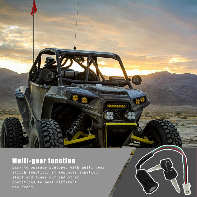 Zündschalter Startschalter 4-Draht Schalter Schloss Buchse Zündschlüssel Stecker Automobilzubehör Starterteile für ATV 50-250C C