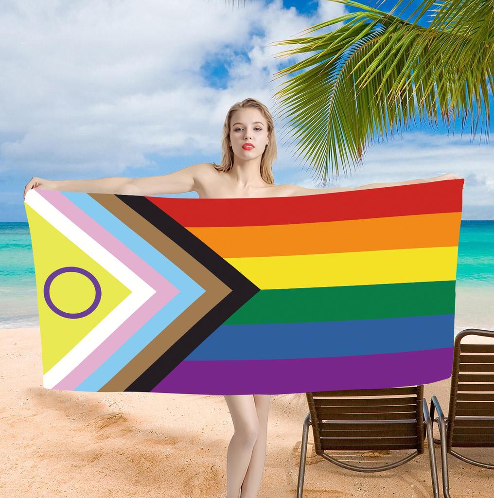 Rainbow Lgbt Printing Beach Towel One Piece Bath Towel 75X150Cm Bathroom Shower Washcloth Home Decor