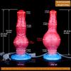 Dragon Flame Inflatable Silicone Dildo with Water Spray and Dog Knot Design for Women