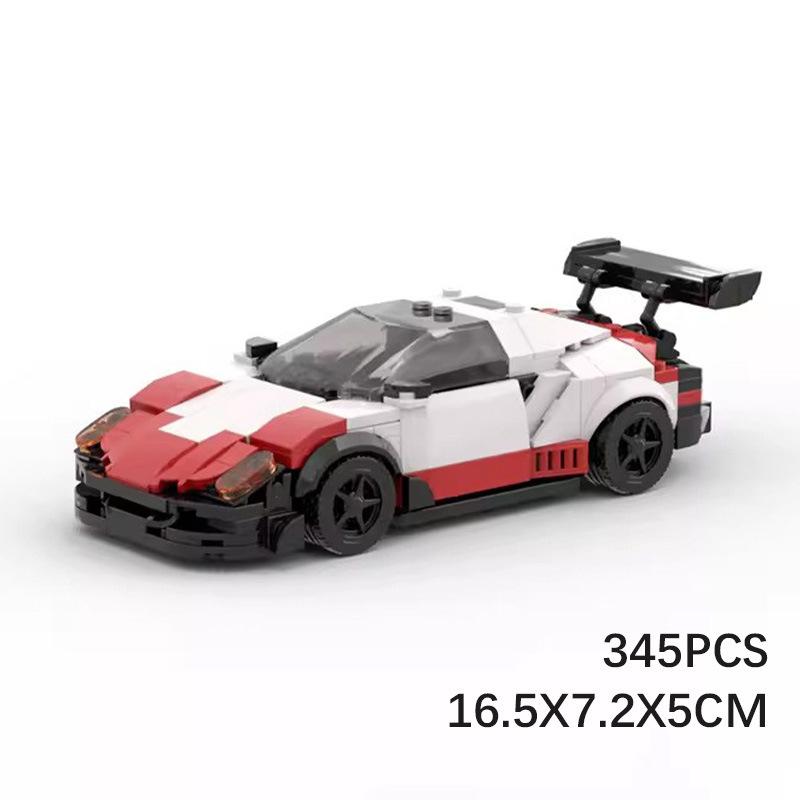 -93310 Porsche 911 Rsr Compatible With 8-Grid Speed Series Boy Assembled Building Block Model