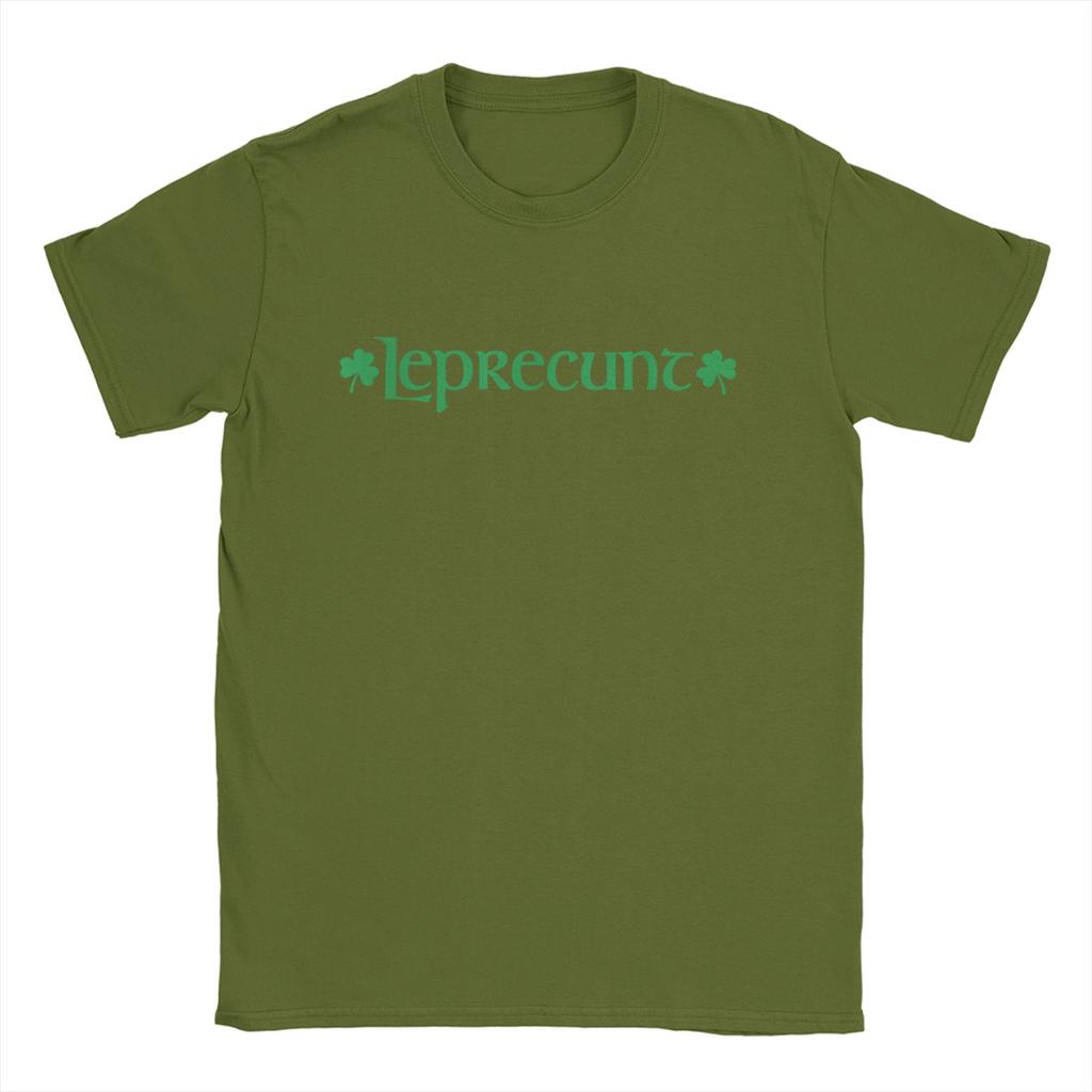 Leprecunt Irish St Patricks Day T Shirt Summer Novelty T Shirts Couple Pure Cotton Oversized Clothes Short Sleeve Vintage Tops