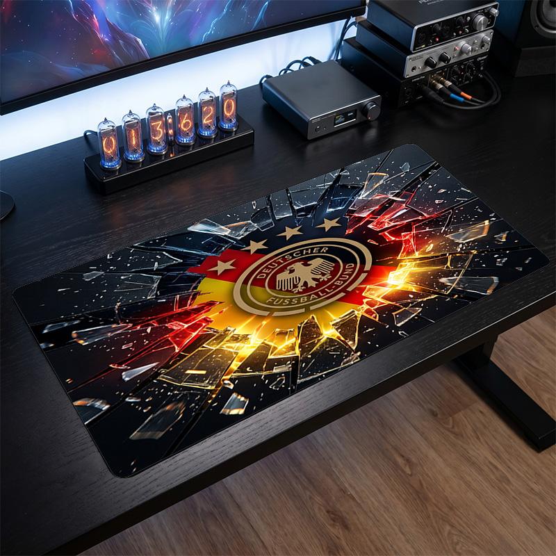 Germany Football Crest Mouse Pad, Extended Non Slip Rubber Desk Mat for Gaming Office Laptop Fan Gift
