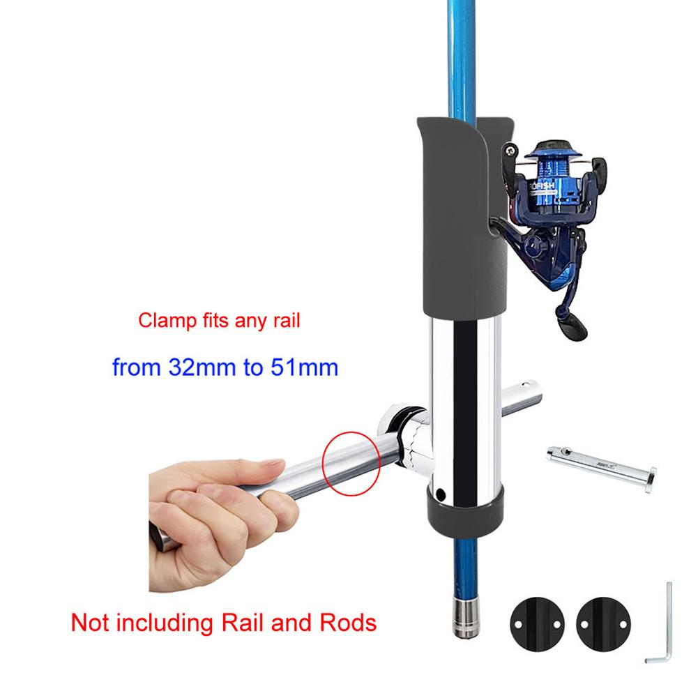 Adjustment Rotatable Fishing Rod Holder 316 Stainless Steel  Mount Slotted Rod Support Tube Mount Bracket Accessories
