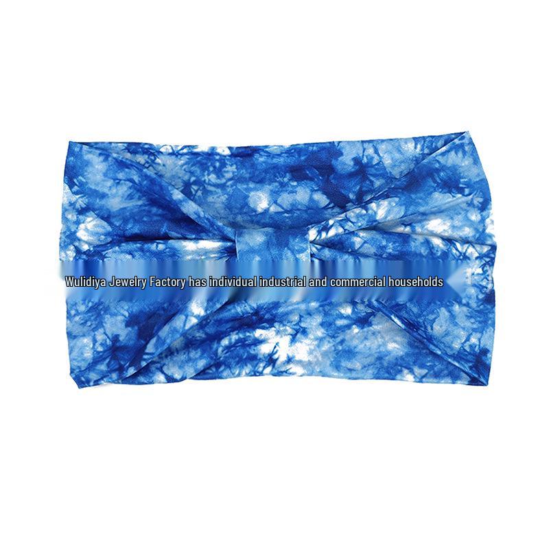 Bohemian Paisley Tie-Dye Wide Knot Headband for Women