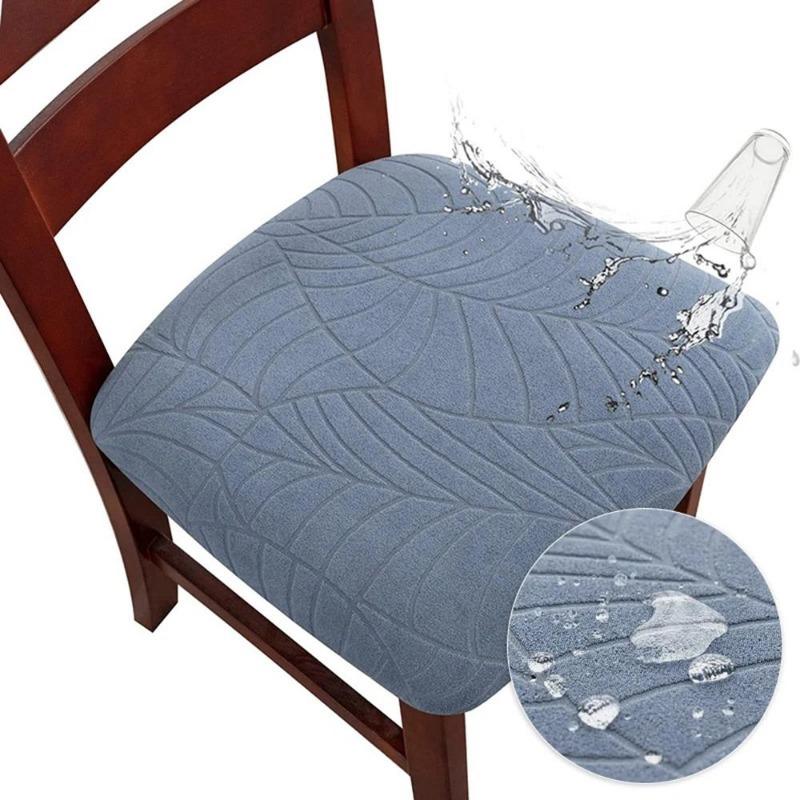 

Водонепроницаемые чехлы для сидений стульев Чехол для сиденья из жаккарда Чехлы для стульев Чехол для подушки сиденья Защитный чехол для домашней мебели Съемный чехол от пыли синий