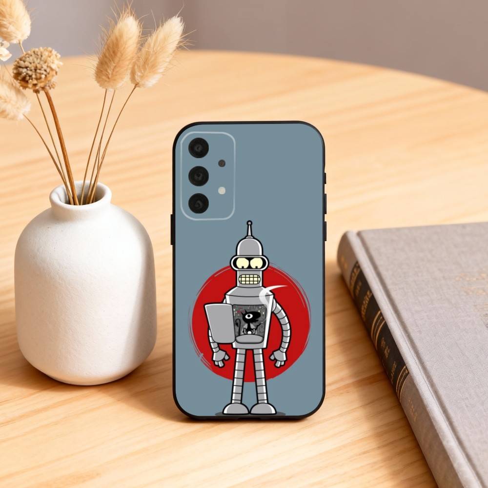 Futurama Funny Bender   Phone Case For Samsung S25,24,23,22,30,21,10,9,Ultra,Plus,Lite,FE,4,5 G Soft Black Case