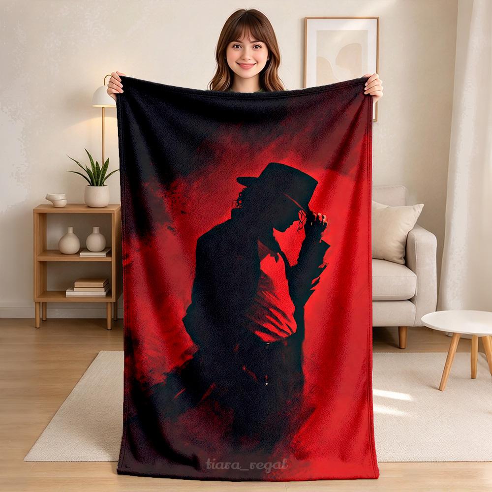 SilhouetteSoft Throw Blanket Flannel Blanket Warm Sofa Bed Camping home Decor Unique Christmas Gift C3181