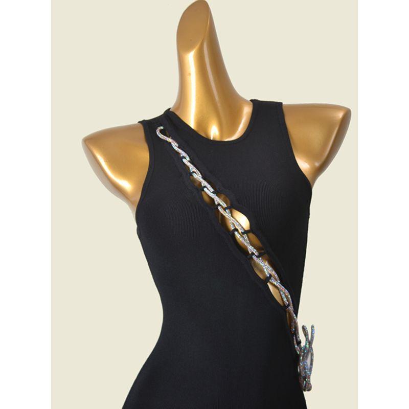 Foreign Trade Original Order Tight Sleeveless Knitting Sexy Vest Dress Stylish Drawstring Silm Sexy Sheath Dress