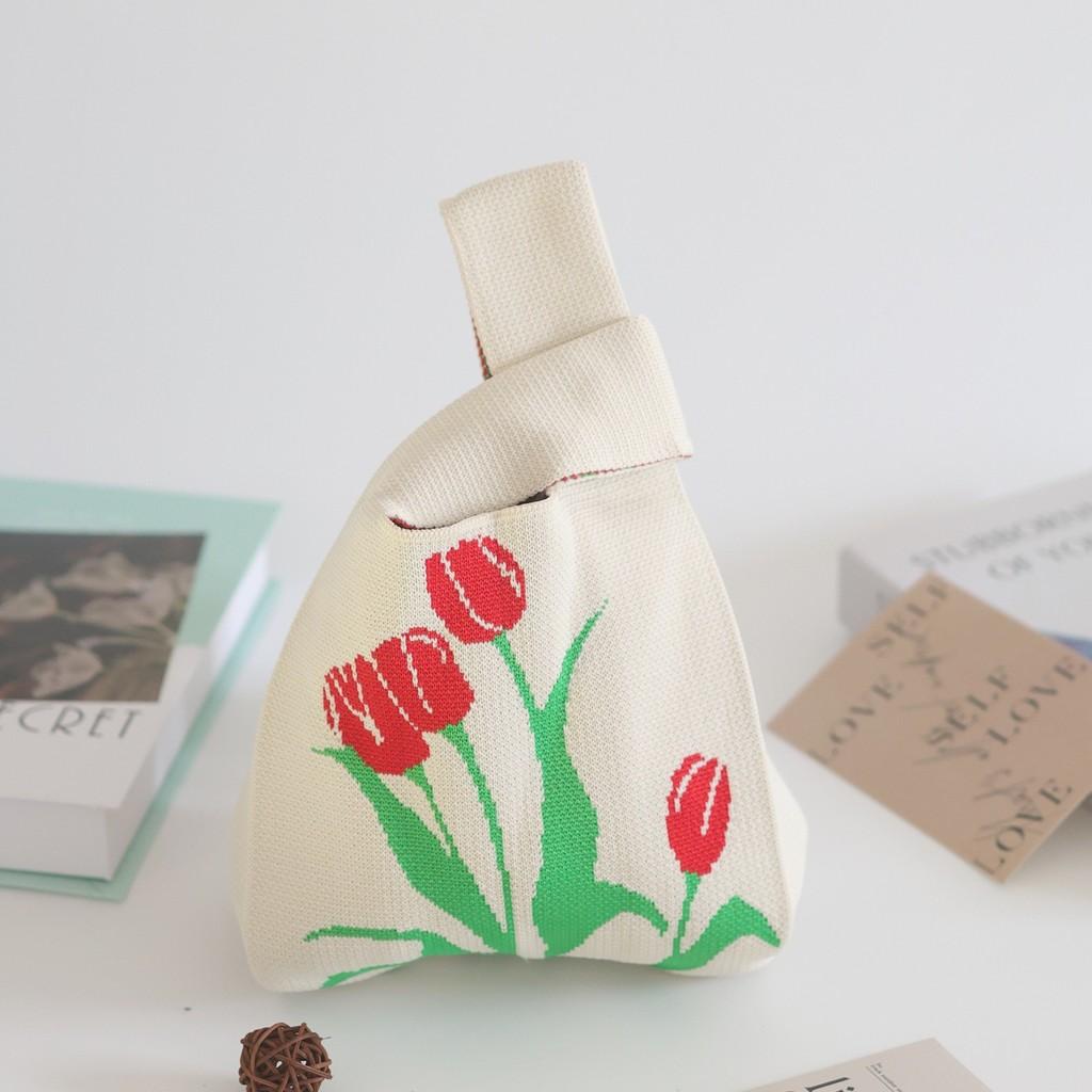 Trendy Knit Bucket Bag For Women Soft And Spacious Tote Bag With Eye-catching Patterns Ideal For Daily Wear And Gifts