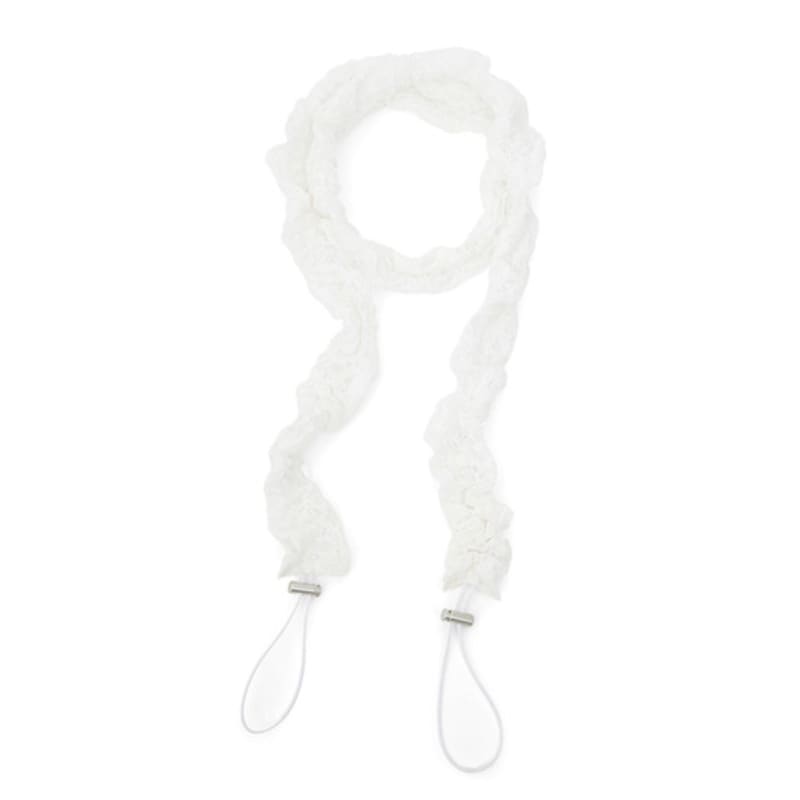 UNDERCONTROL STUDIO STRING PLEATS MUFFLER / lace / WHITE