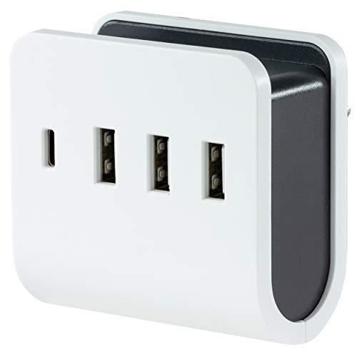 Chargeur usb - rev - charge rapide - 3x usb-a - 1x usb-c - noir