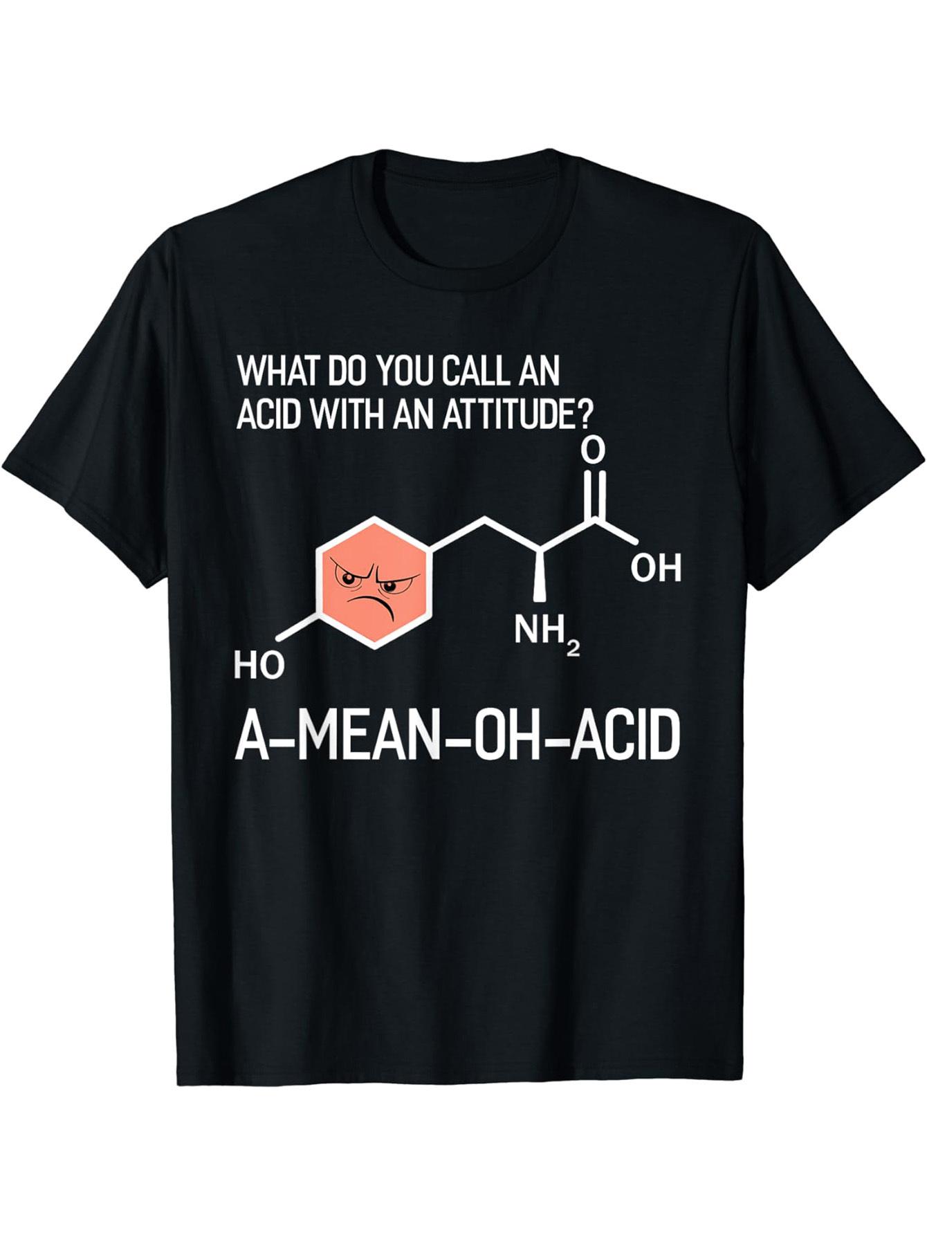 

Men S T-Shirt Featuring The Design What Do You Call an Acid with an Attitude - Black XXXXL