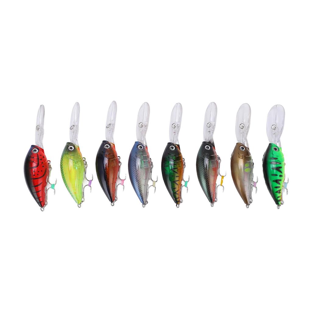 8Pcs Fishing Hard Crankbait 22g Wobble Multi Jointed Artificial Lures for Deep Fishing Saltwater