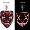 Wireless Halloween Neon LED Purge Mask Masque Masquerade Party Masks Light Grow In The Dark Horror Mask Glowing Masker