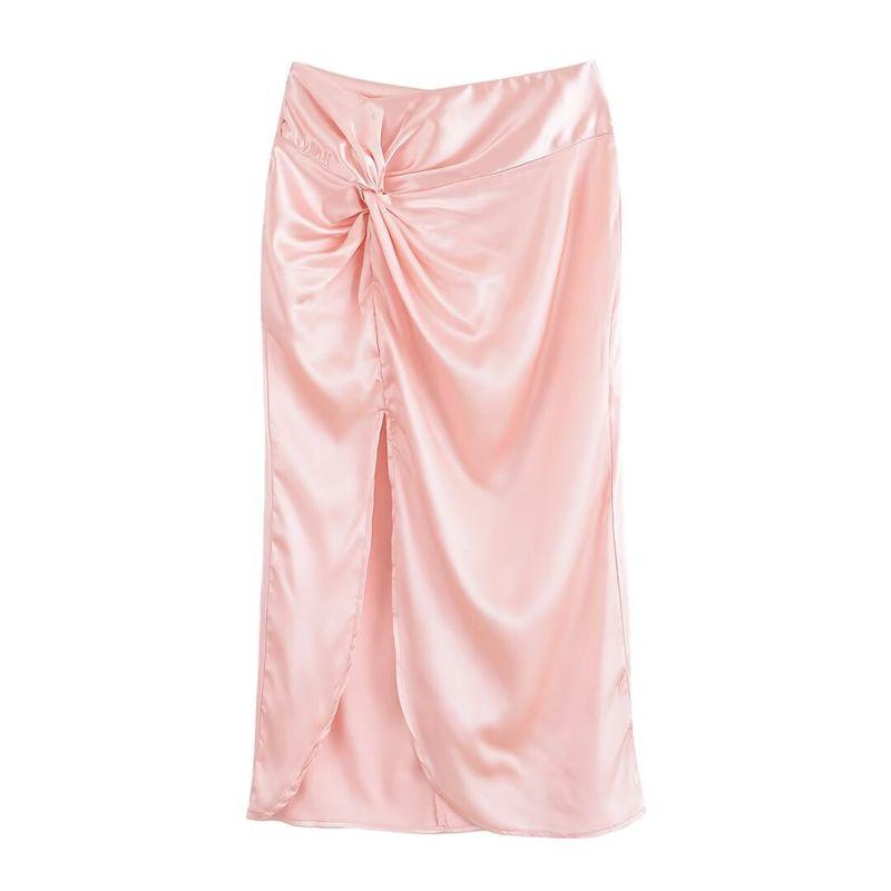 Kaslead New Women clothes Western Style Silk Segment Texture Backless Top Skirt 3203317 10317