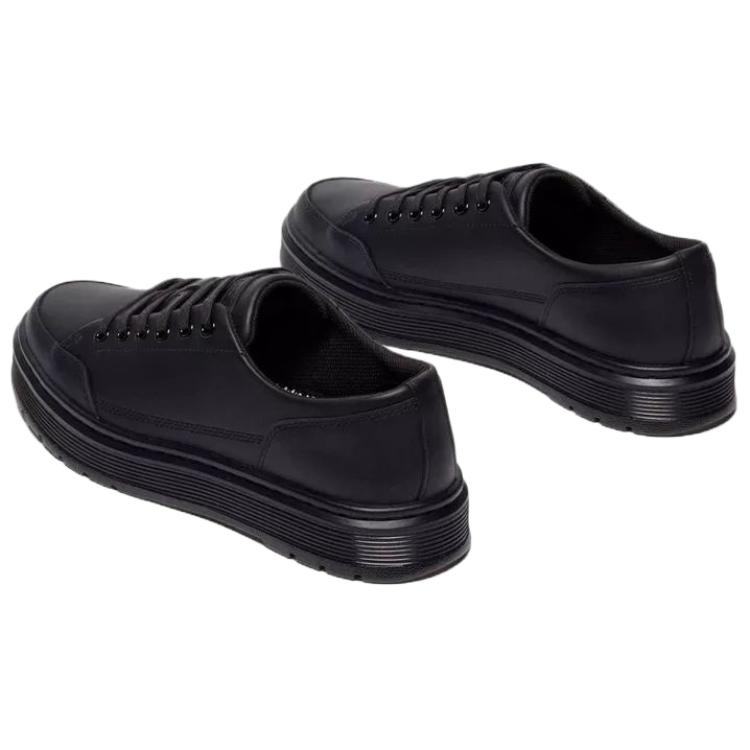 Dr. Martens Brookline Leather Comfortable Versatile Low-Top Casual Shoes Unisex Casual Shoes Black 41542001