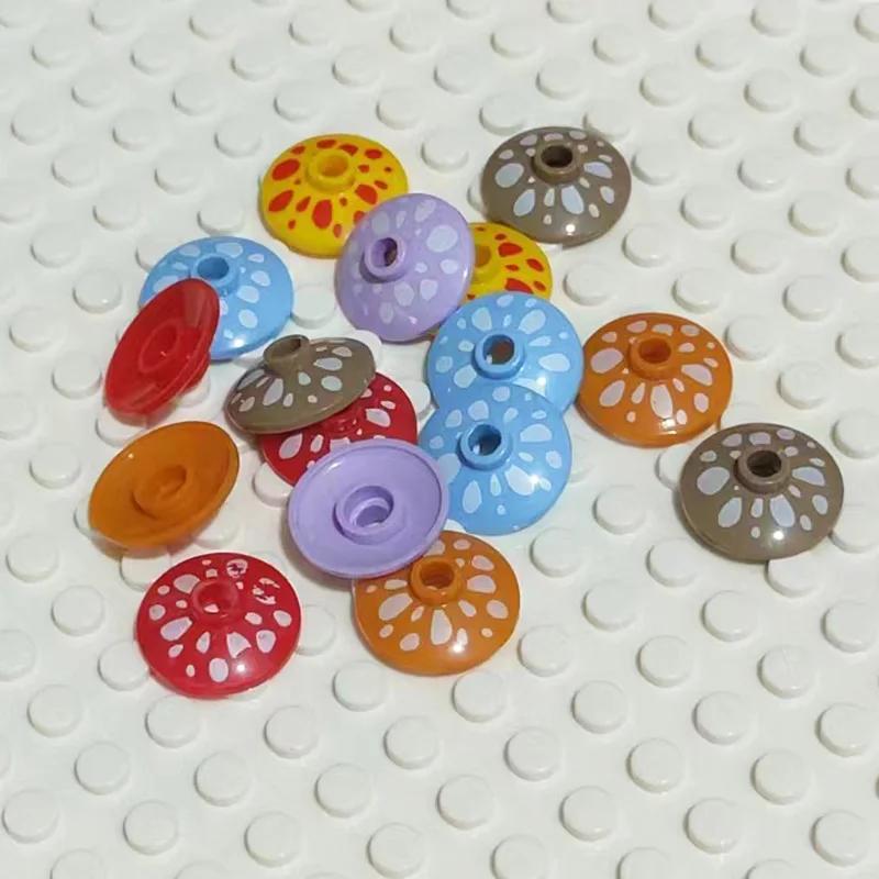 Non-Toxic 30Pcs Colored Mushrooms Small Building Block Flower Stem Plant Landscape Farm Ornament Compatible With Lego Garden 12992 4740
