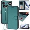 For Nothing Phone (3) 5G Leather Case Wallet Stand Phone Cover with Wrist Strap